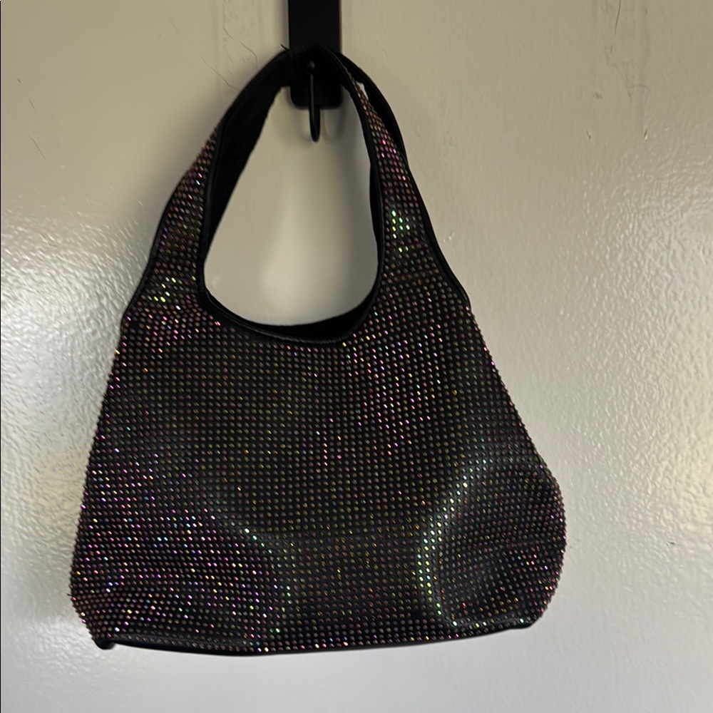 Elegant Black Rhinestone Women's Bag